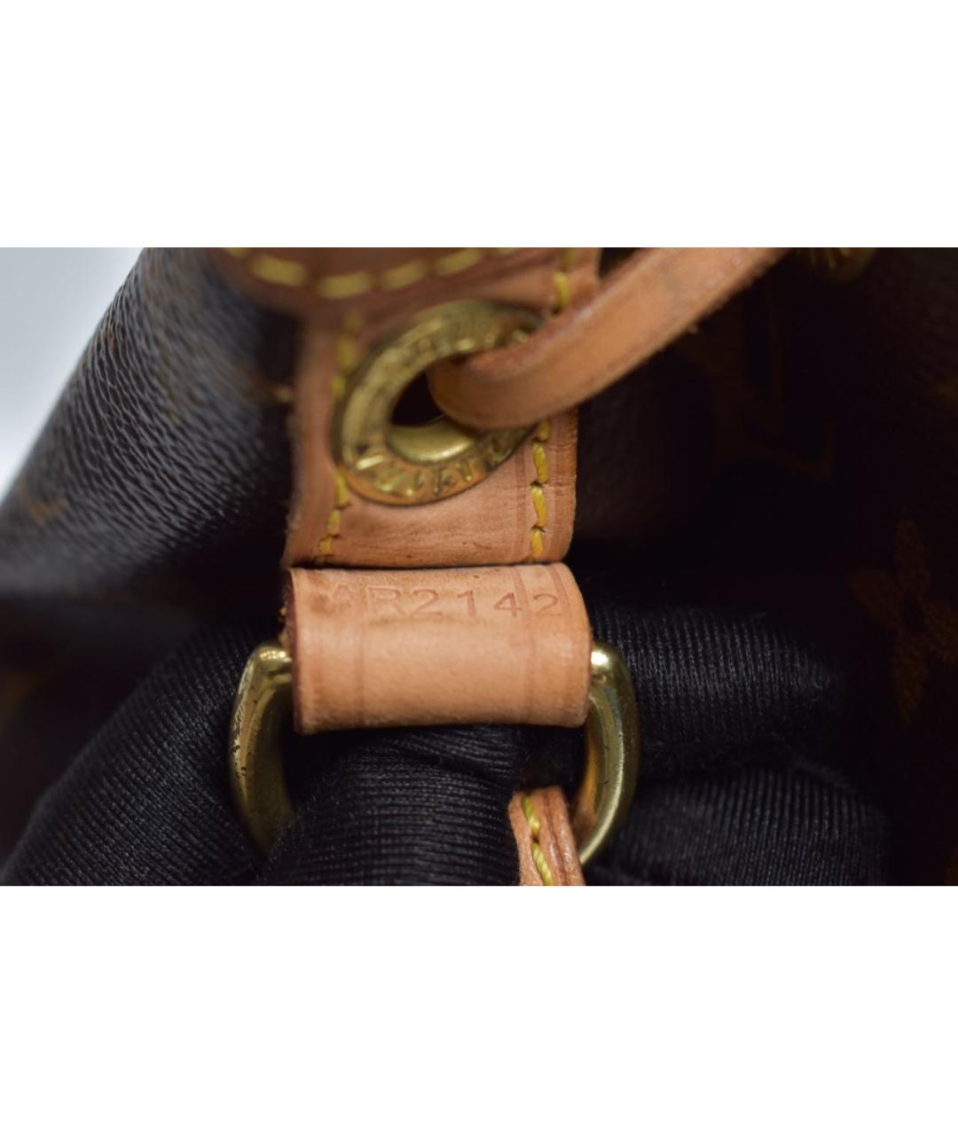 LOUIS VUITTON Коричневая кожаная сумка через плечо, фото 8