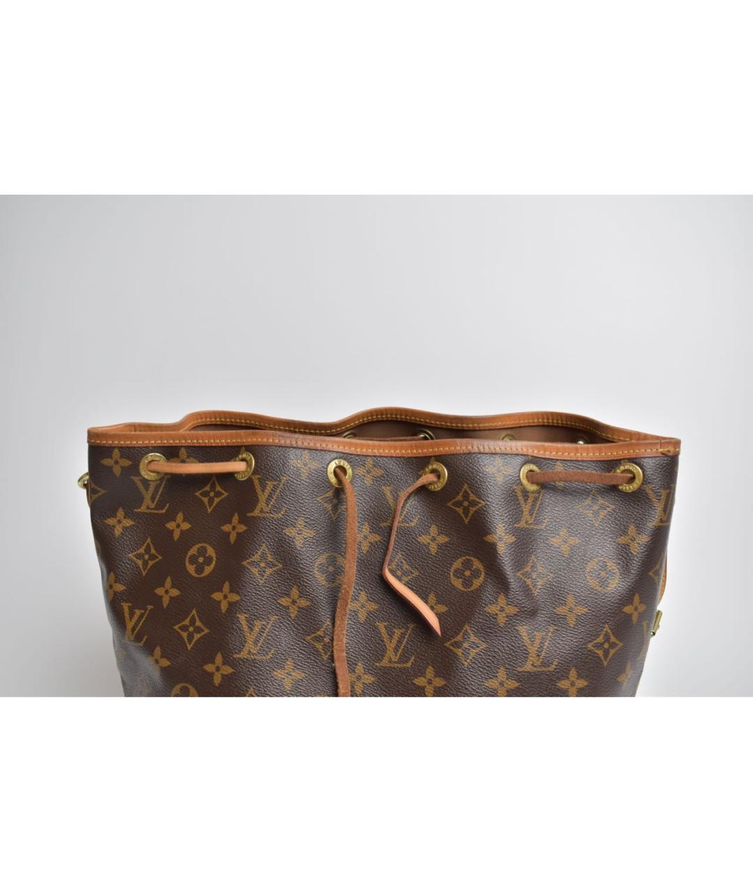 LOUIS VUITTON Коричневая кожаная сумка через плечо, фото 6