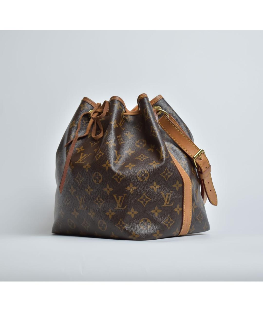 LOUIS VUITTON Коричневая кожаная сумка через плечо, фото 2