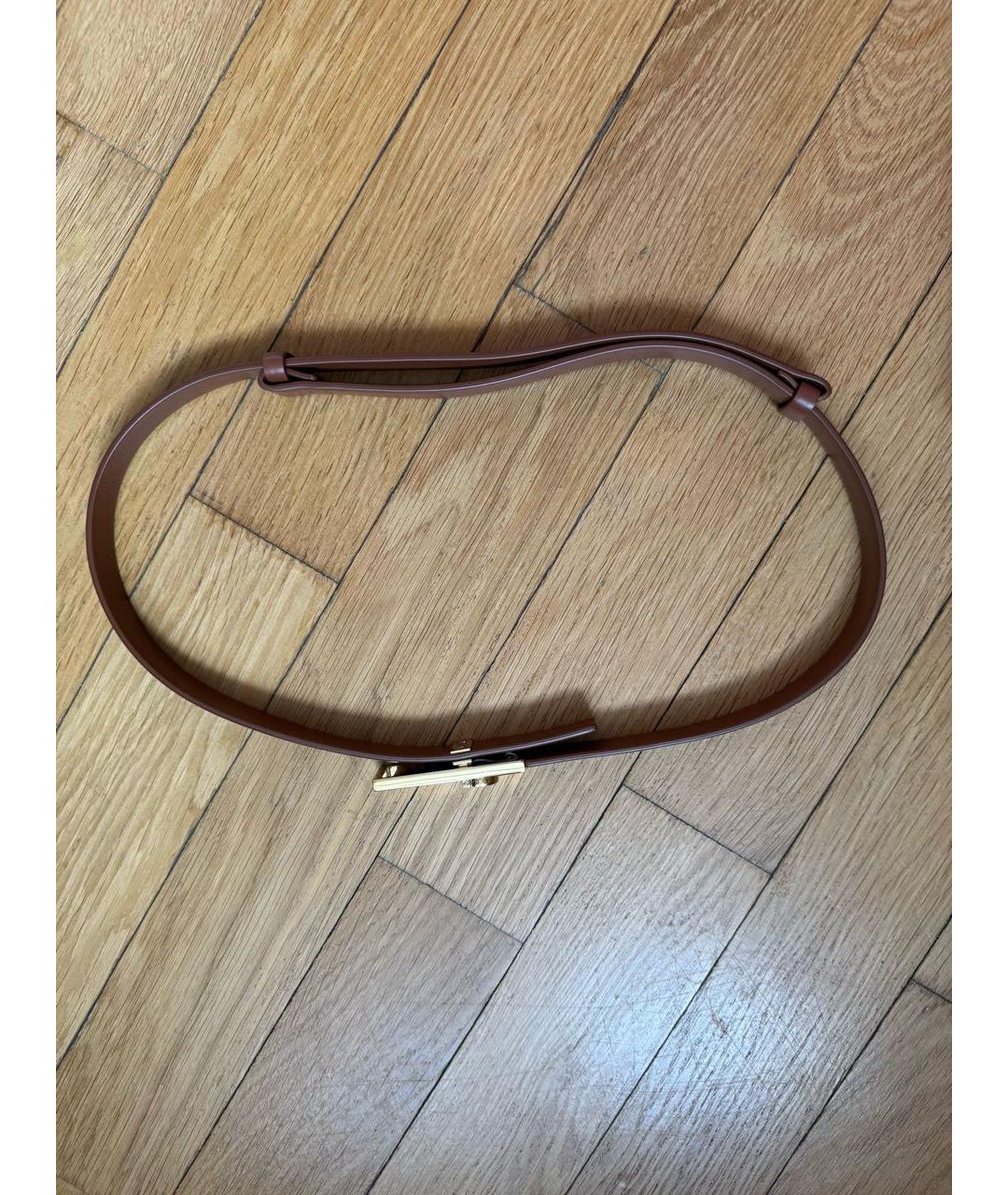 FERRAGAMO Коричневый кожаный ремень, фото 5