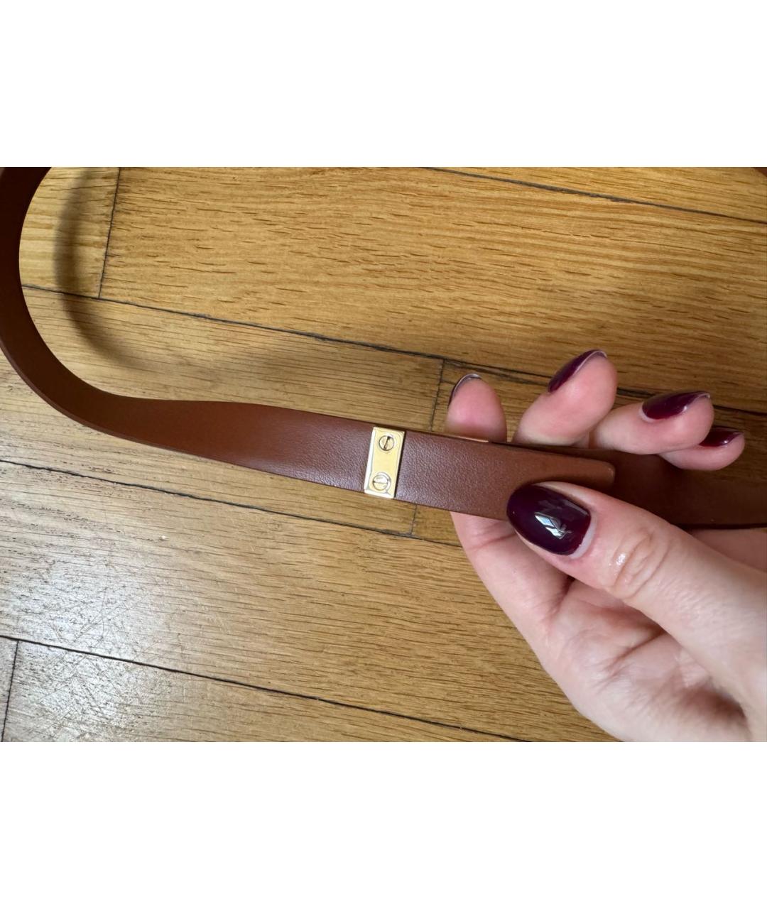 FERRAGAMO Коричневый кожаный ремень, фото 4