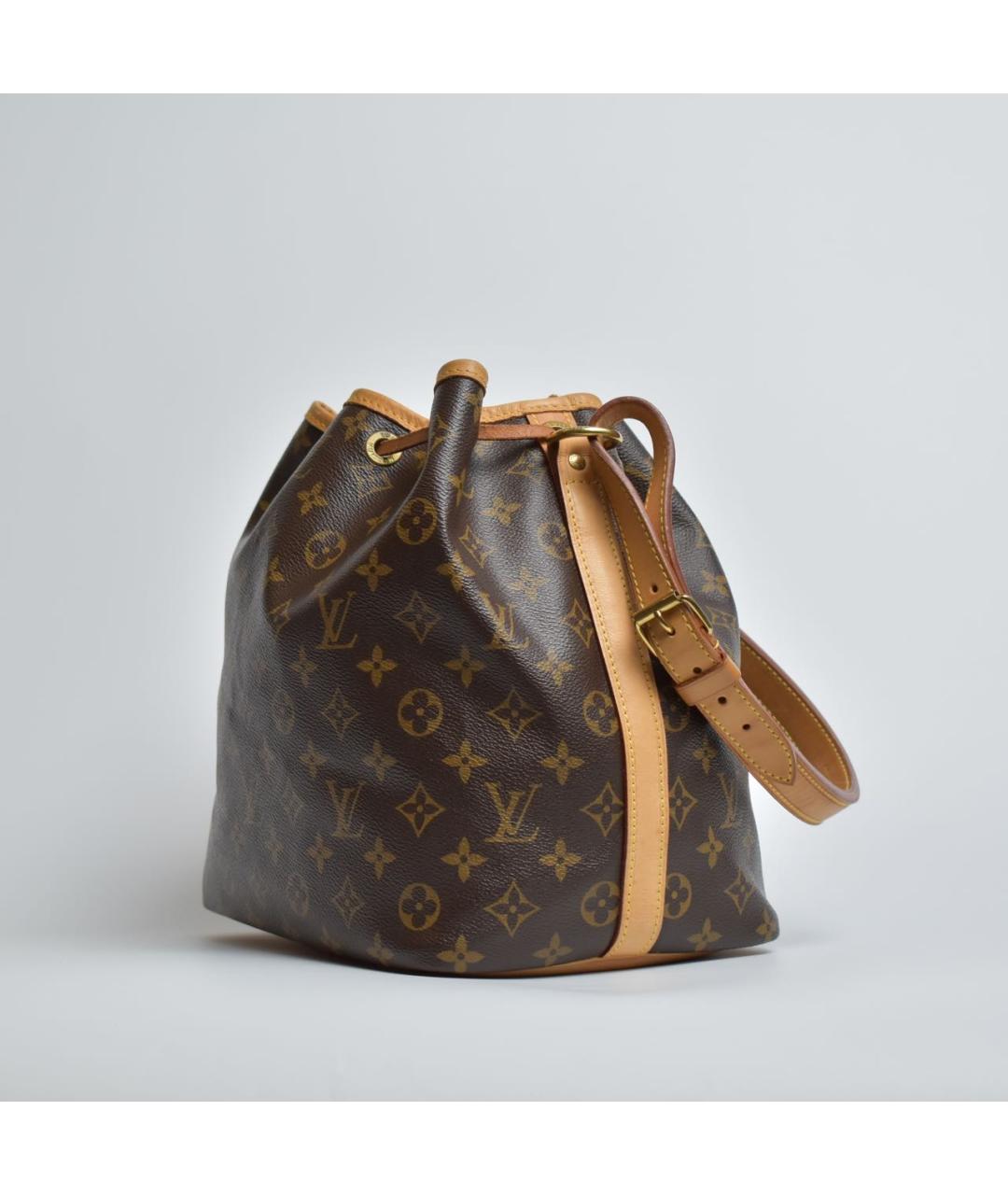 LOUIS VUITTON Коричневая кожаная сумка через плечо, фото 8