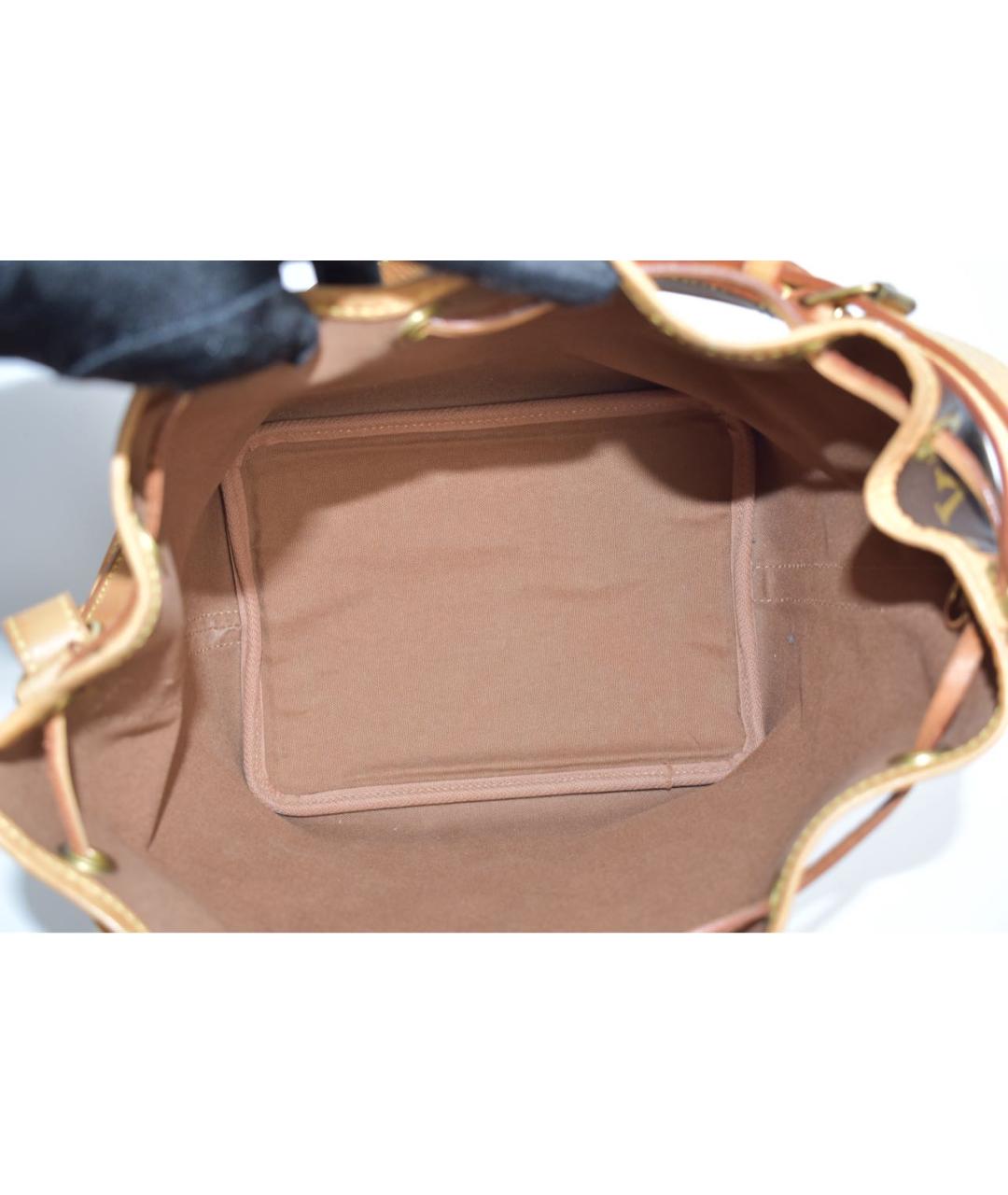 LOUIS VUITTON Коричневая кожаная сумка через плечо, фото 4