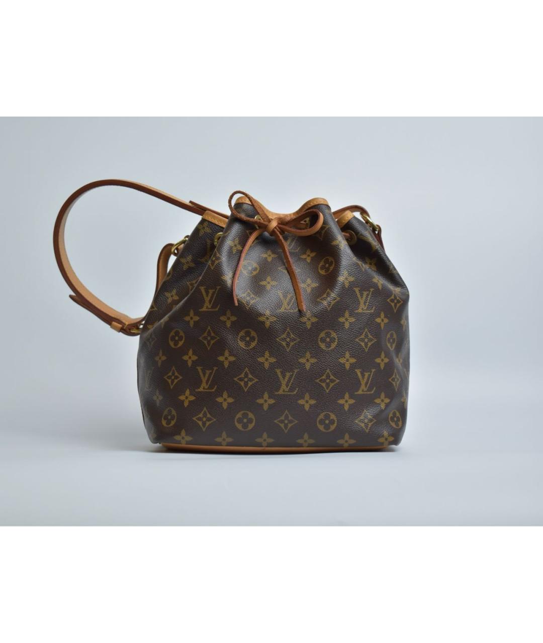 LOUIS VUITTON Коричневая кожаная сумка через плечо, фото 9