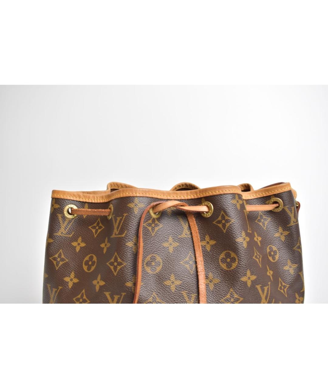 LOUIS VUITTON Коричневая кожаная сумка через плечо, фото 7