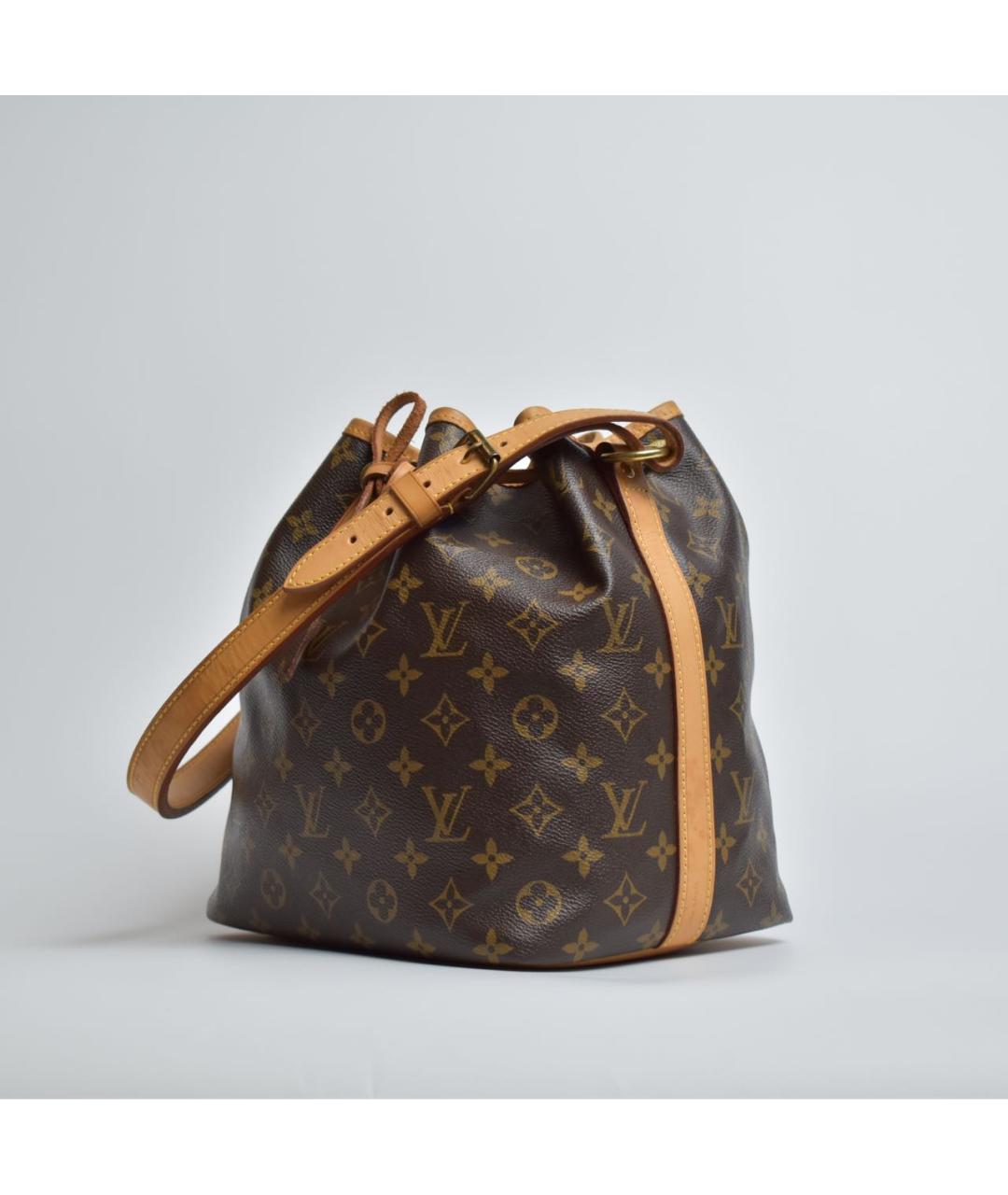 LOUIS VUITTON Коричневая кожаная сумка через плечо, фото 2