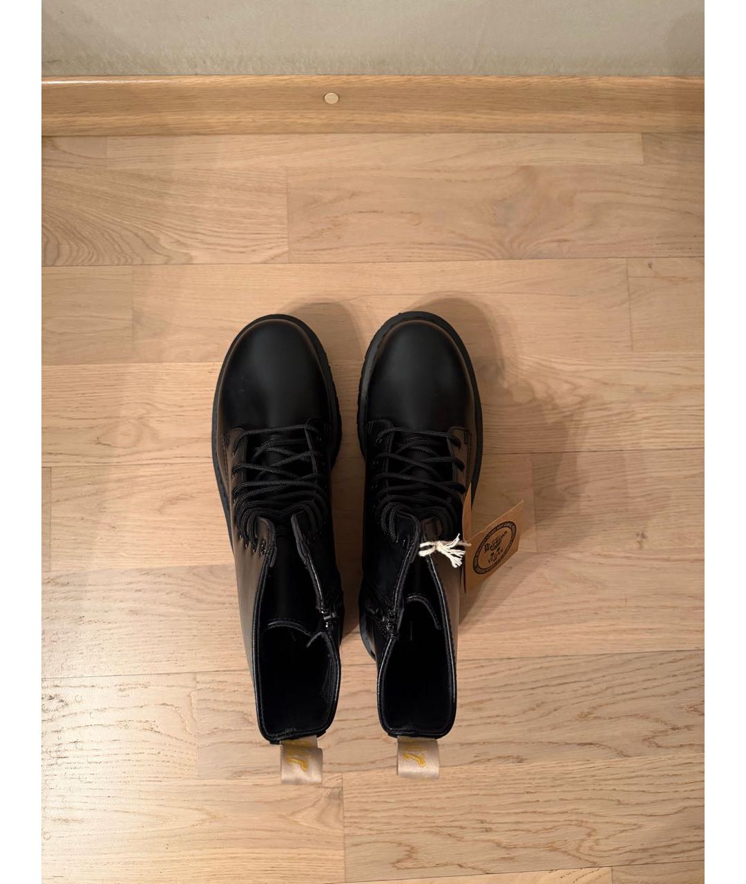 DR. MARTENS Черные высокие ботинки из искусственной кожи, фото 3