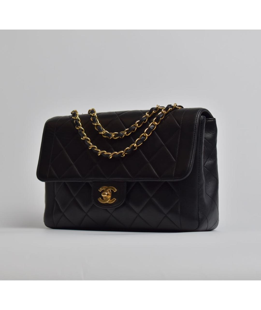 CHANEL Черная кожаная сумка через плечо, фото 2
