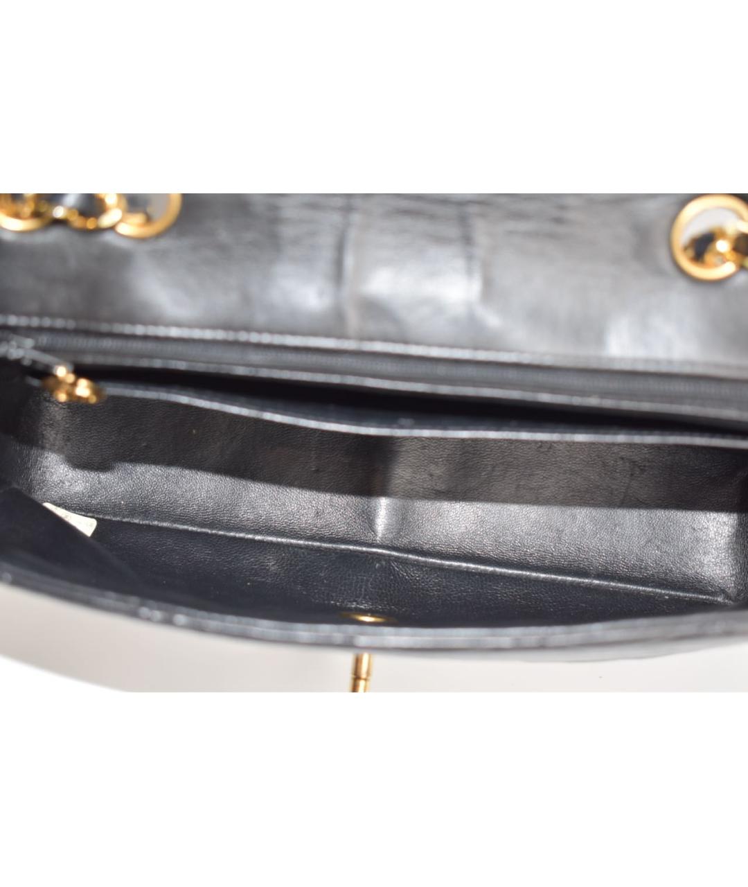 CHANEL Черная кожаная сумка через плечо, фото 4