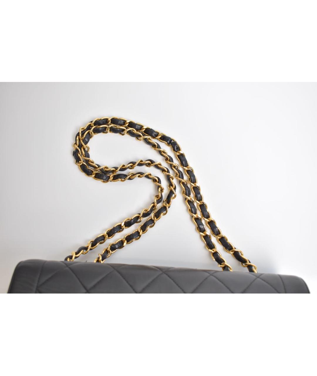 CHANEL Черная кожаная сумка через плечо, фото 8