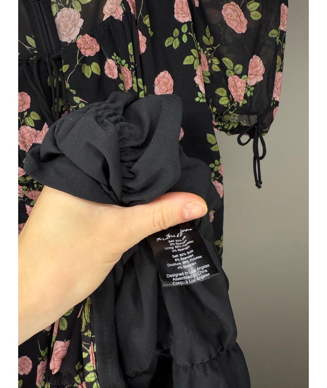 FOR LOVE AND LEMONS Мульти шелковое коктейльное платье, фото 3