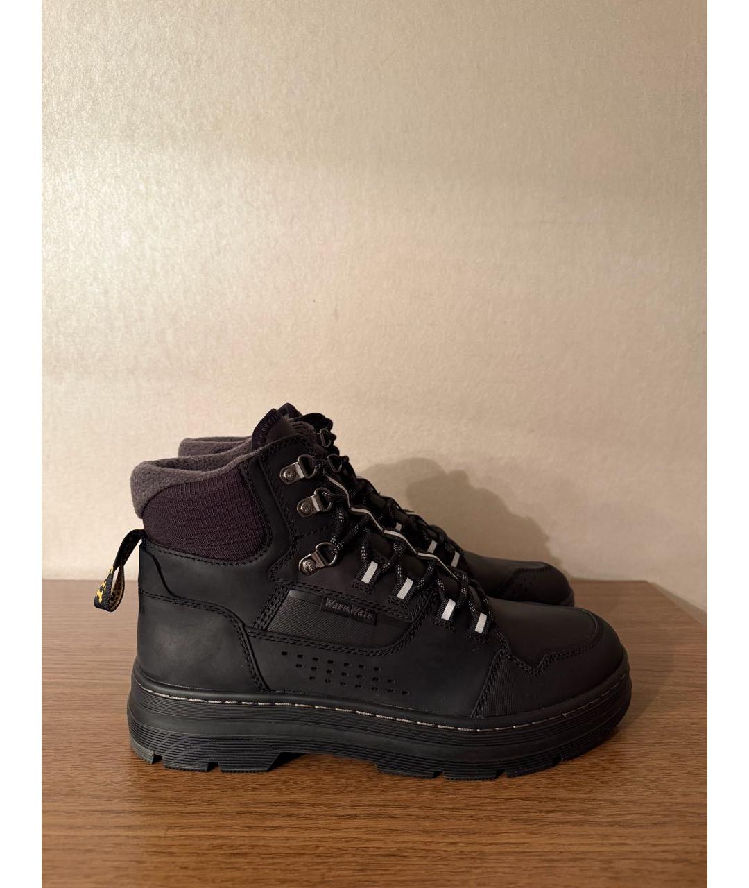 DR. MARTENS Черные кожаные высокие ботинки, фото 5