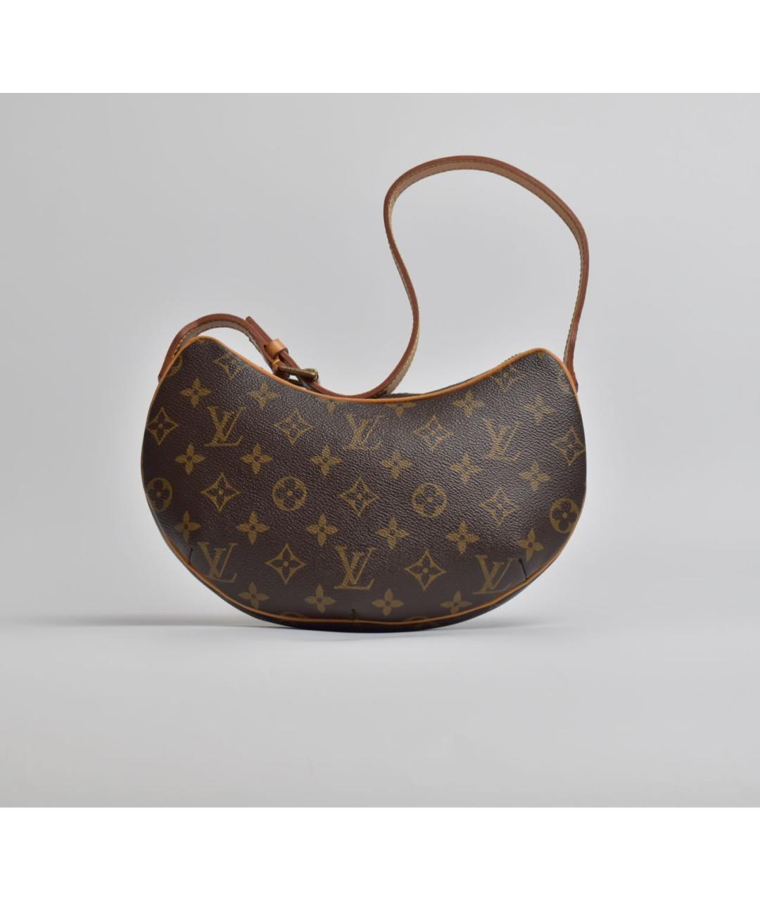 LOUIS VUITTON Коричневая кожаная сумка через плечо, фото 9