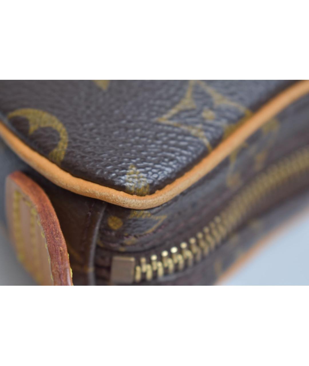 LOUIS VUITTON Коричневая кожаная сумка через плечо, фото 5