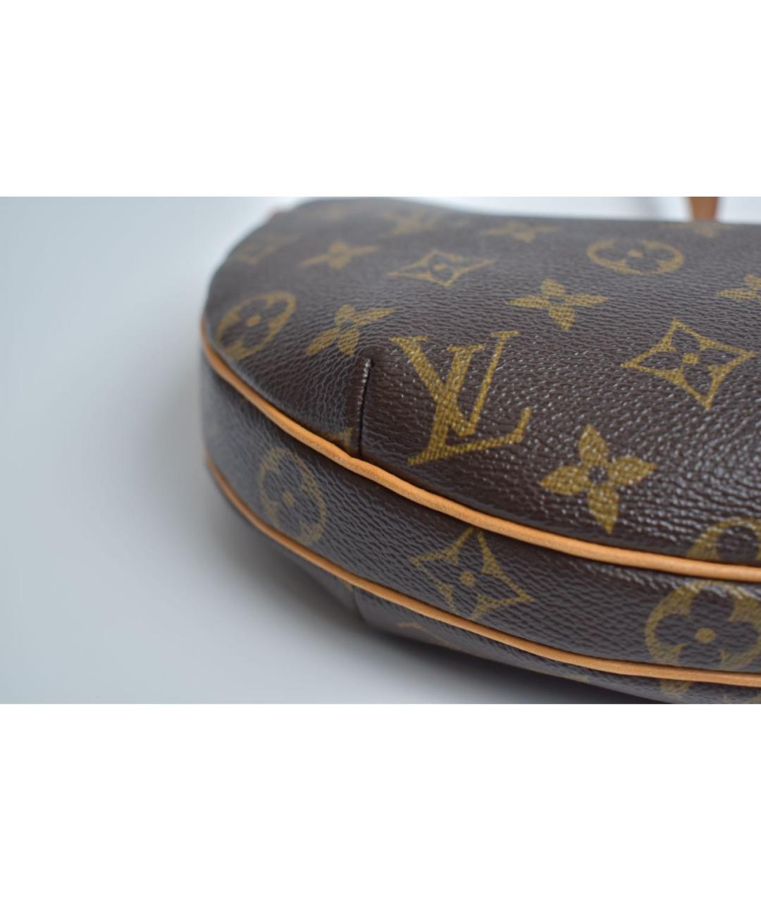 LOUIS VUITTON Коричневая кожаная сумка через плечо, фото 7