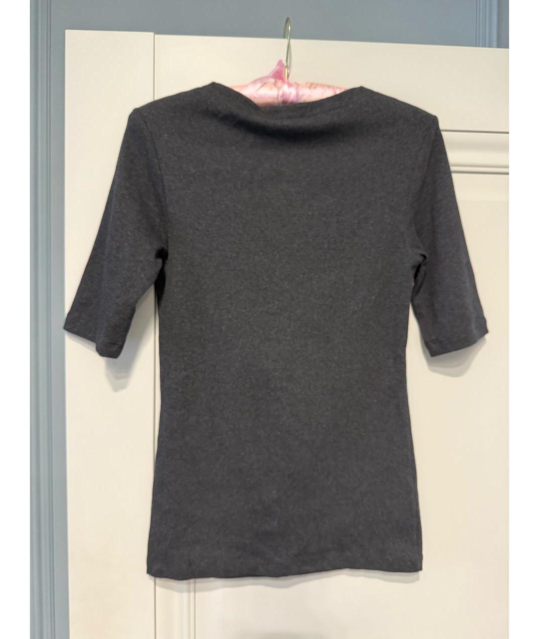 PESERICO Серая хлопко-эластановая футболка, фото 2