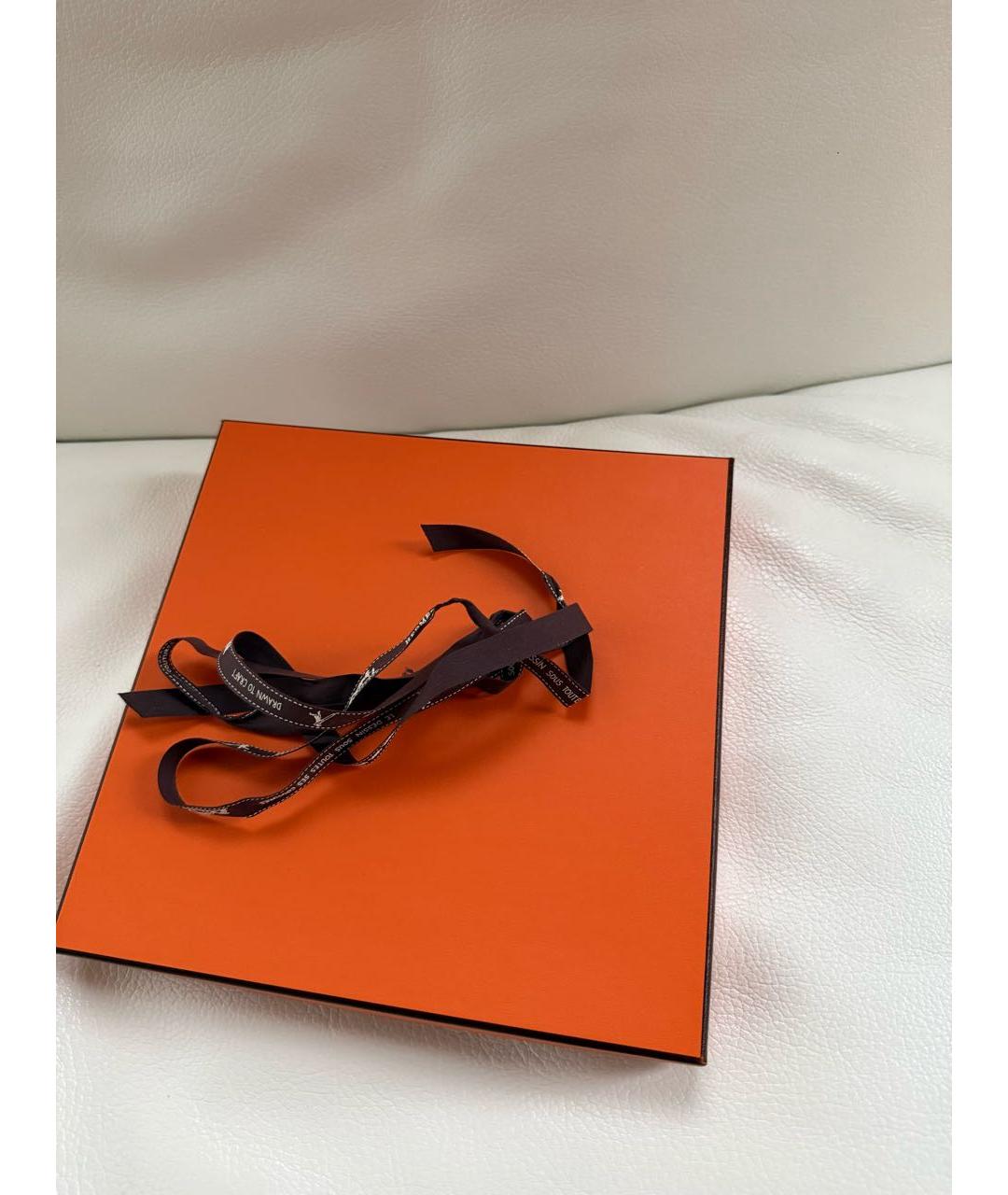 HERMES Синий шелковый платок, фото 3