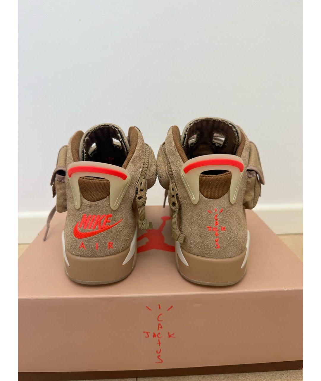 JORDAN Коричневые замшевые кроссовки, фото 4