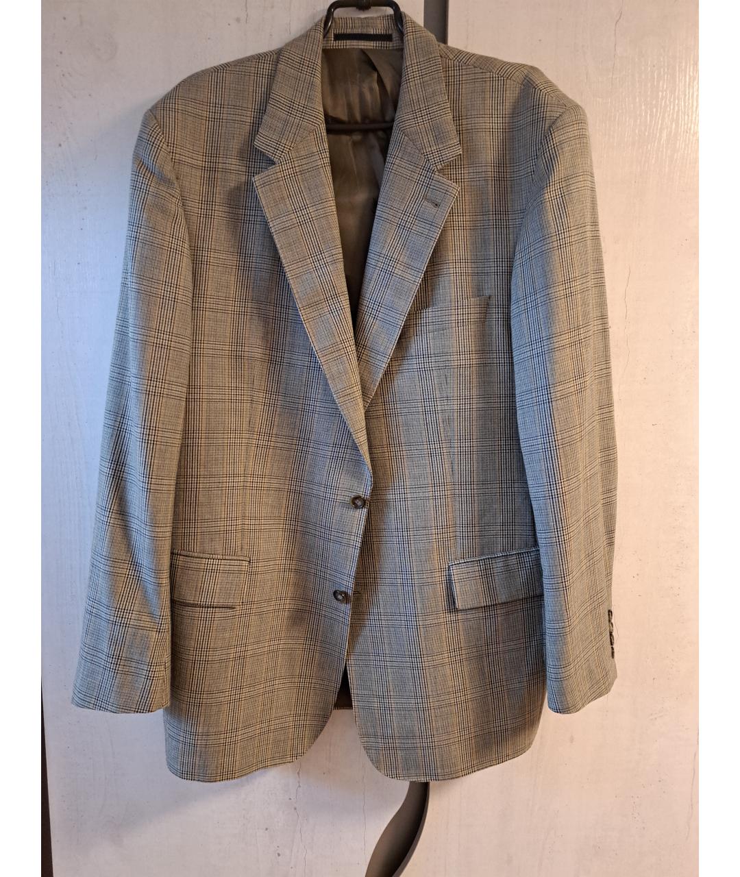 BURBERRY Бежевый шерстяной пиджак, фото 3