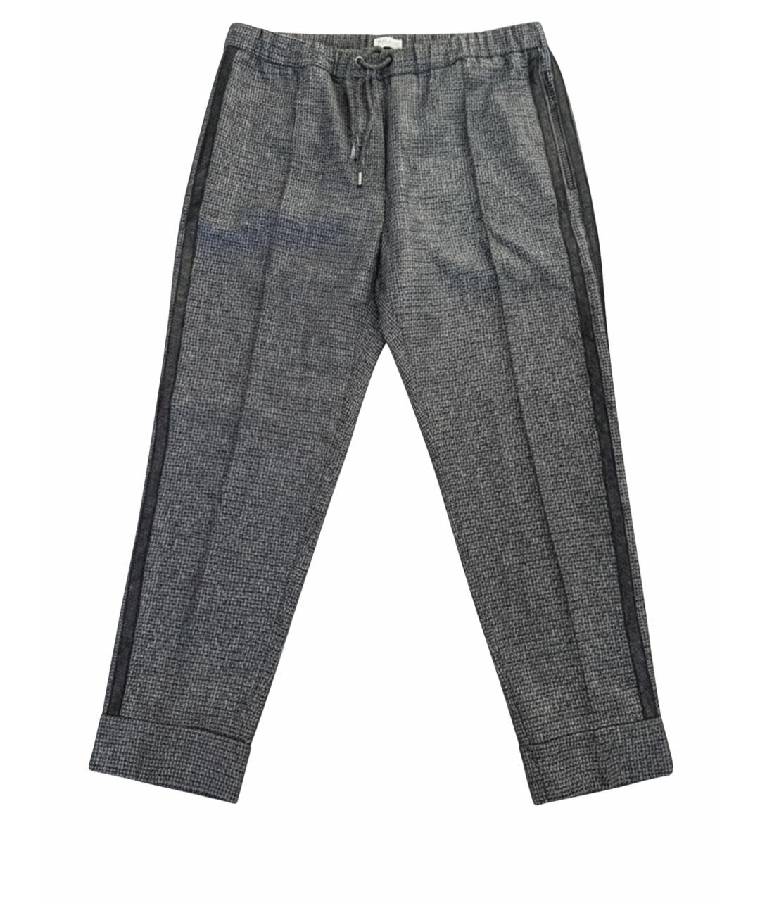 BRUNELLO CUCINELLI Серые шерстяные брюки узкие, фото 1