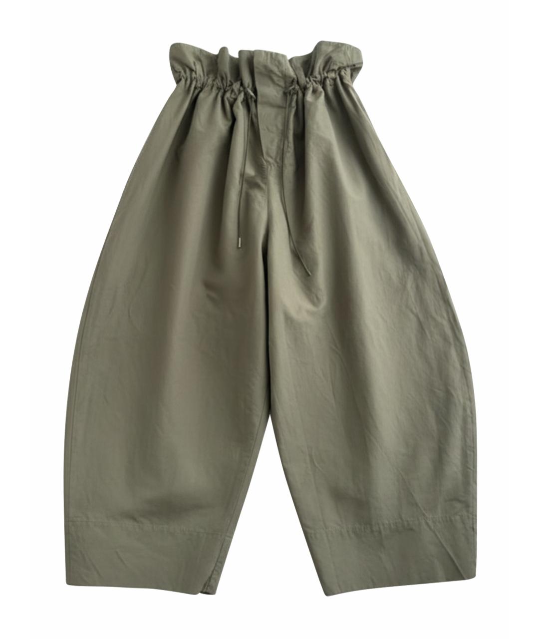 STELLA MCCARTNEY Хаки полиамидовые брюки широкие, фото 1