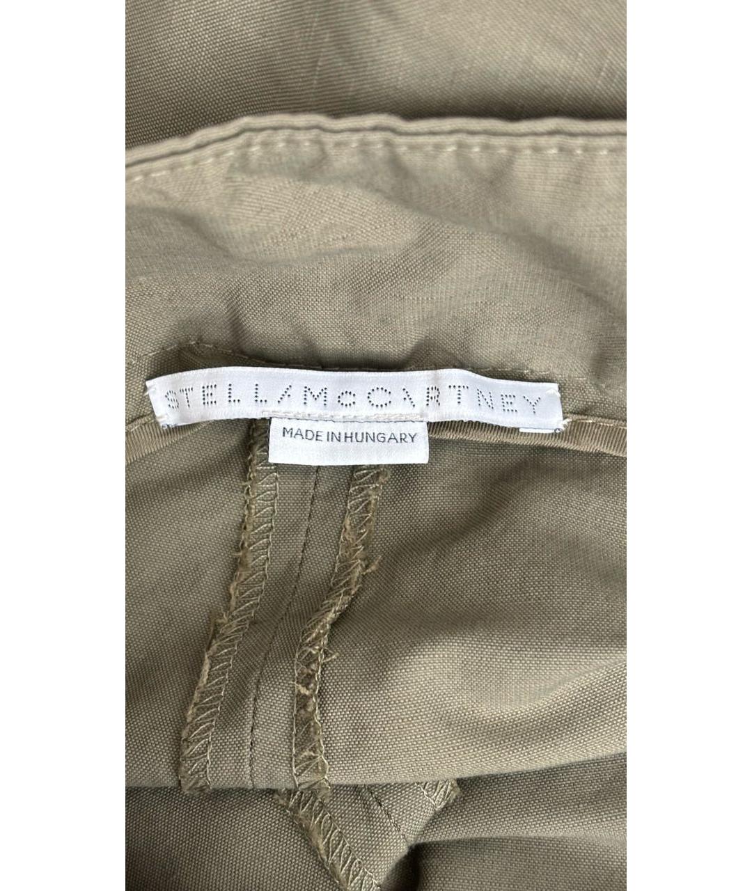 STELLA MCCARTNEY Хаки полиамидовые брюки широкие, фото 5