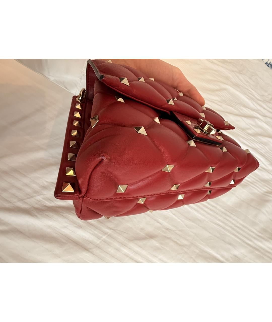 VALENTINO Красная кожаная сумка через плечо, фото 8