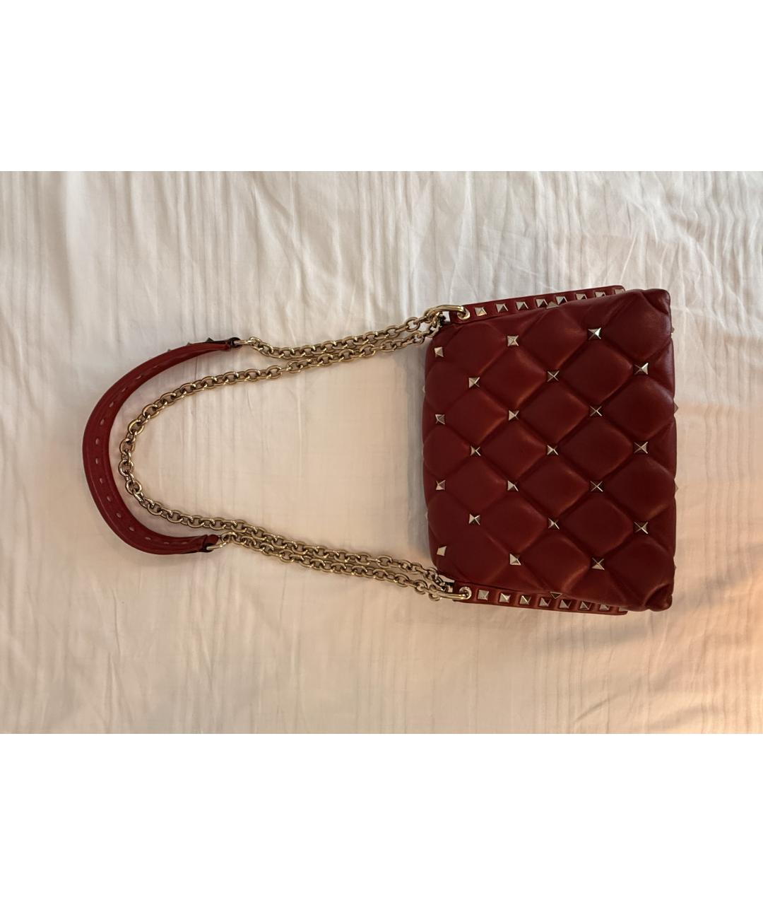 VALENTINO Красная кожаная сумка через плечо, фото 6