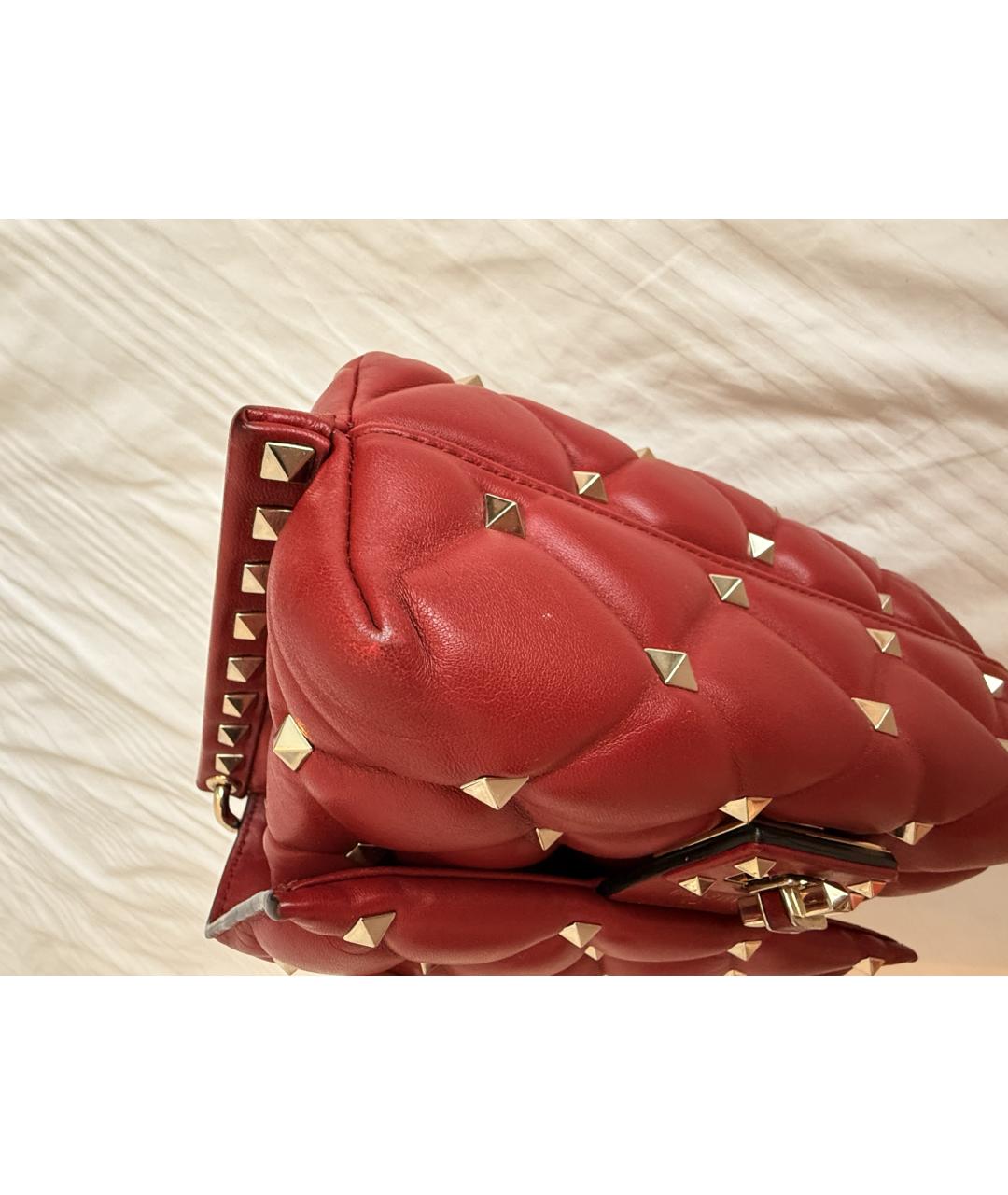 VALENTINO Красная кожаная сумка через плечо, фото 7