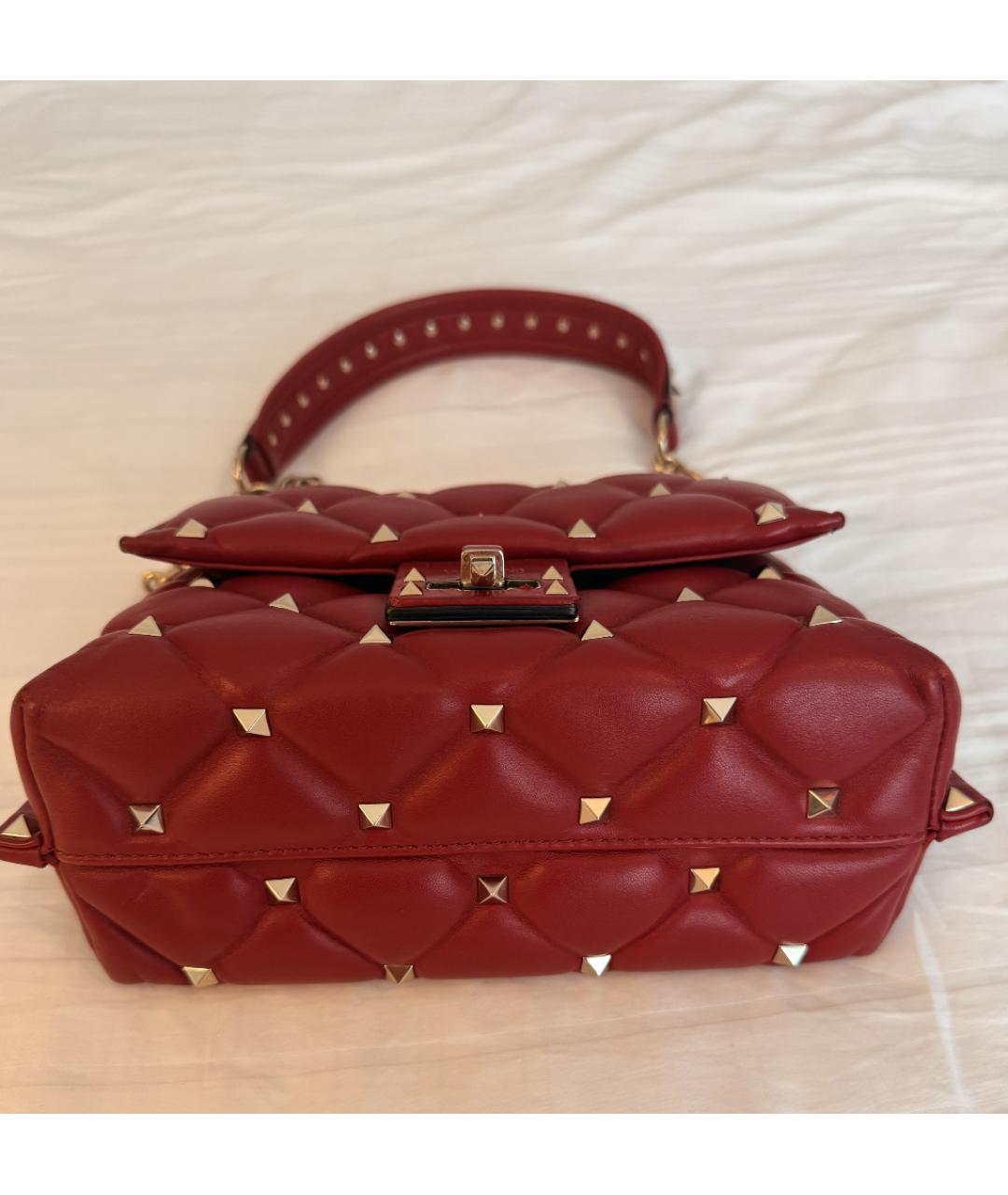 VALENTINO Красная кожаная сумка через плечо, фото 5