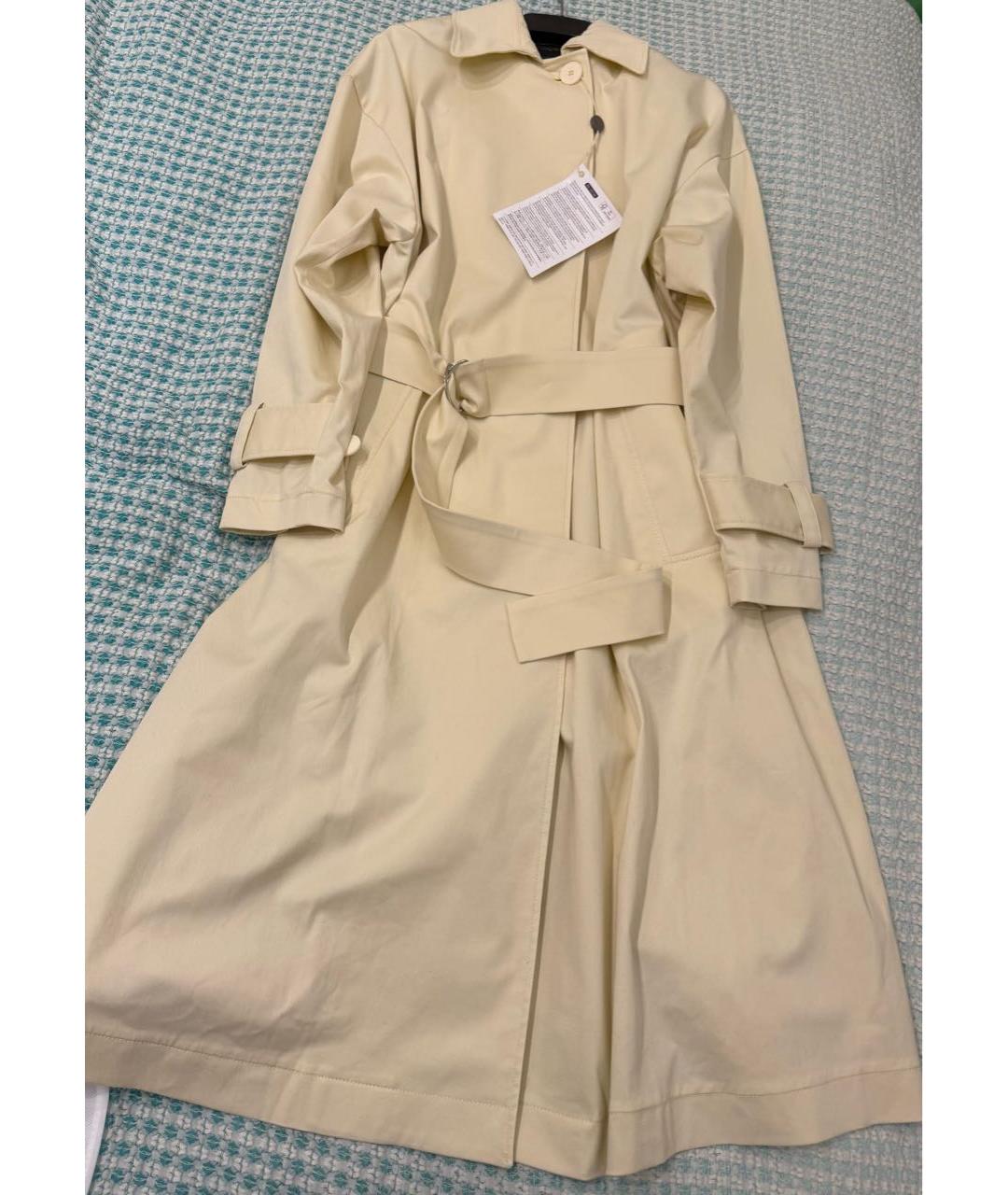 MAJE Бежевый хлопко-эластановый тренч/плащ, фото 2