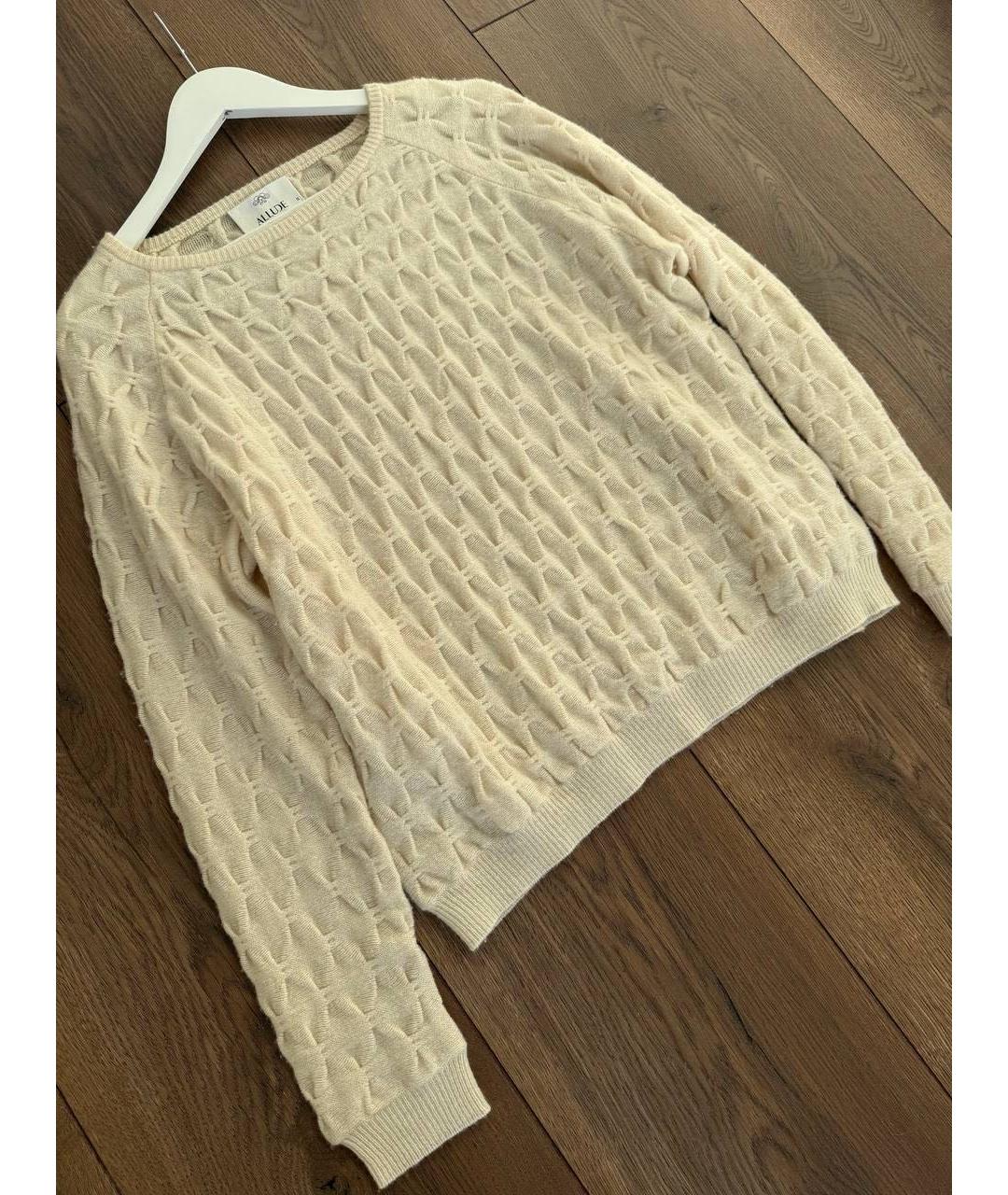 ALLUDE Бежевый кашемировый джемпер / свитер, фото 4