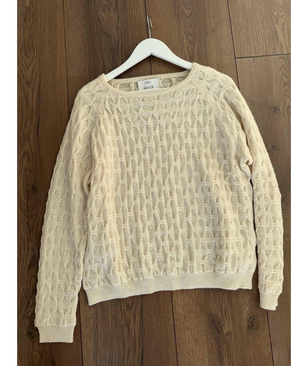 ALLUDE Бежевый кашемировый джемпер / свитер, фото 9