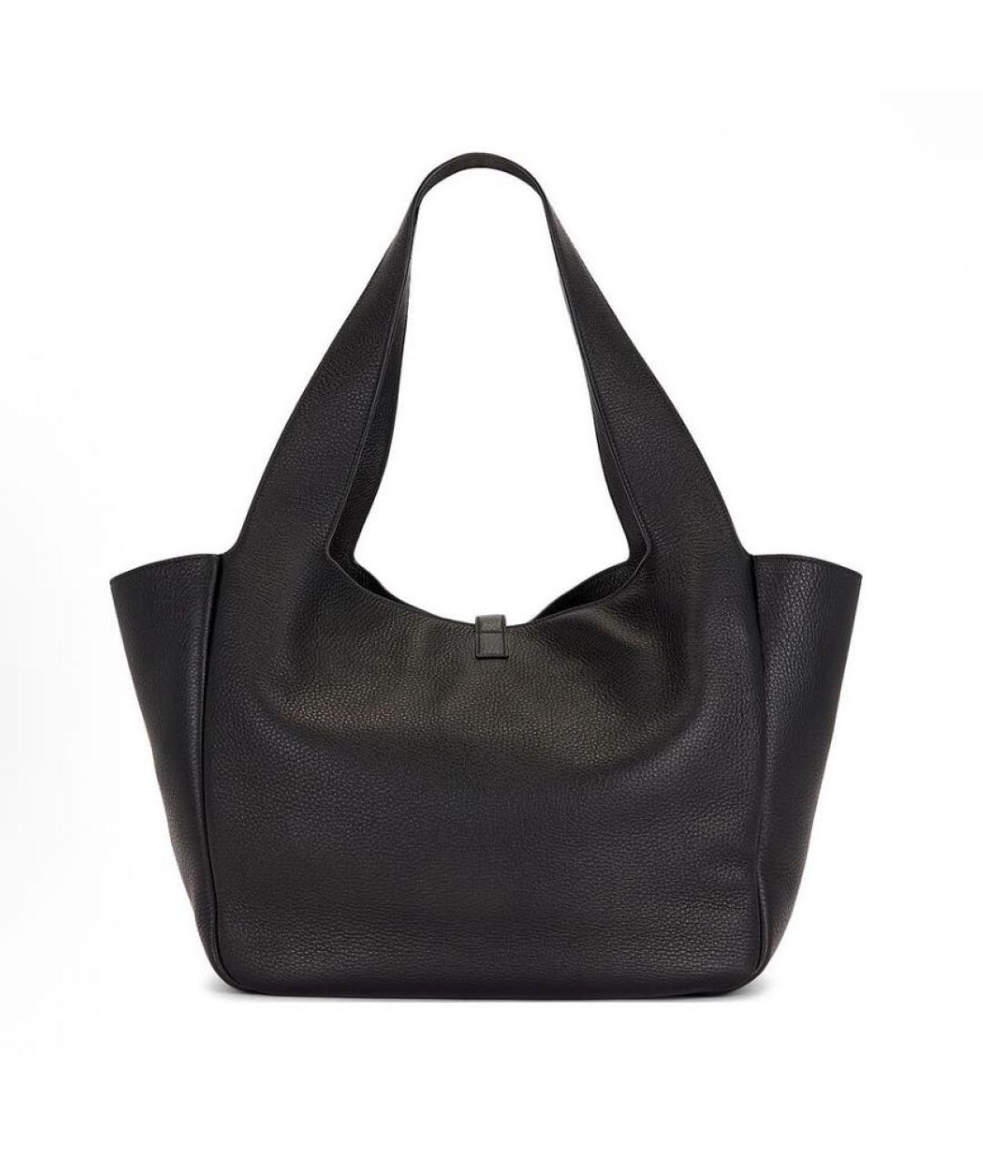 SAINT LAURENT Черная кожаная сумка тоут, фото 2