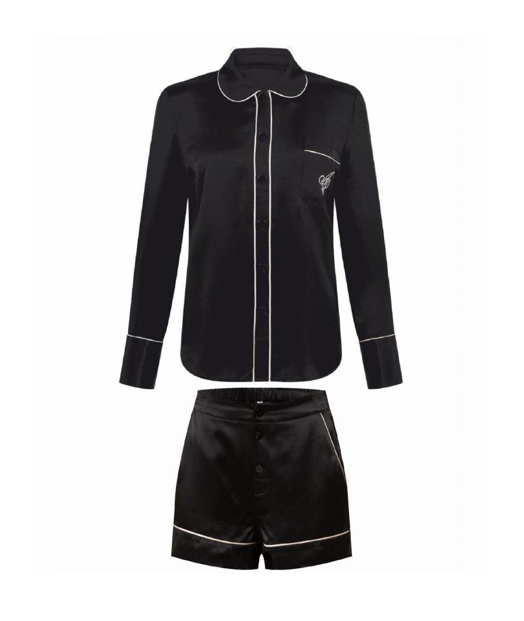 AGENT PROVOCATEUR Черная шелковая пижама, фото 1