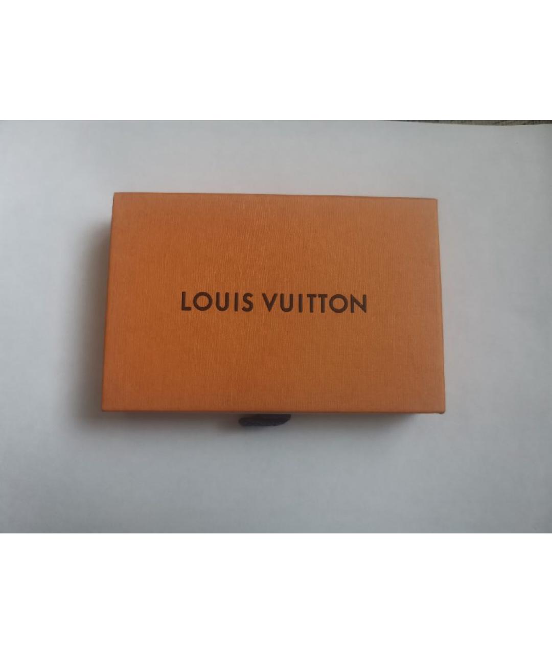 LOUIS VUITTON Бежевая кожаная визитница, фото 4