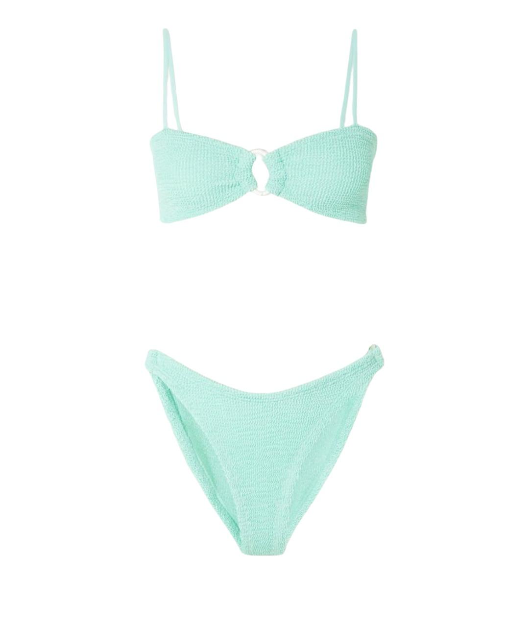 HUNZA G Зеленый полиамидовый купальник, фото 1