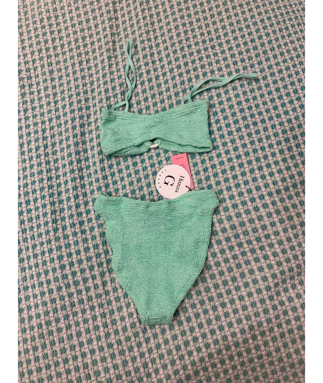 HUNZA G Зеленый полиамидовый купальник, фото 4