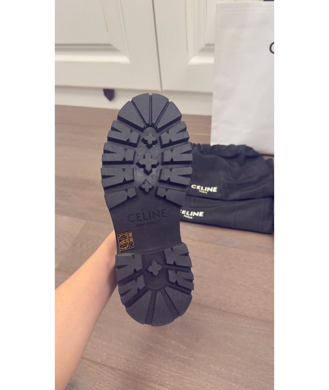 CELINE Черные текстильные ботинки, фото 6