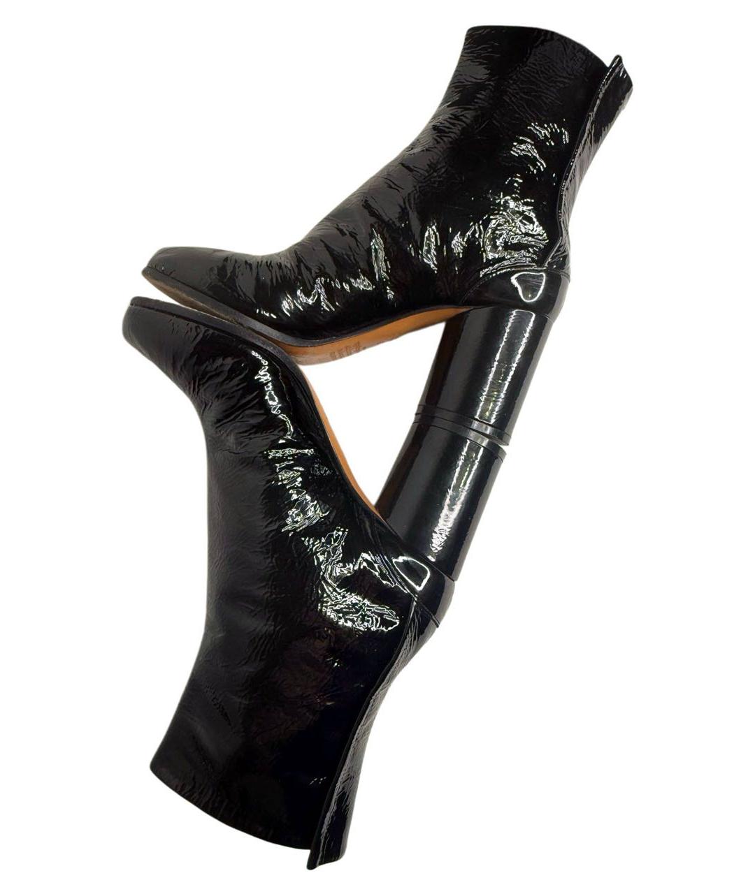 MAISON MARGIELA Черные ботильоны из лакированной кожи, фото 7