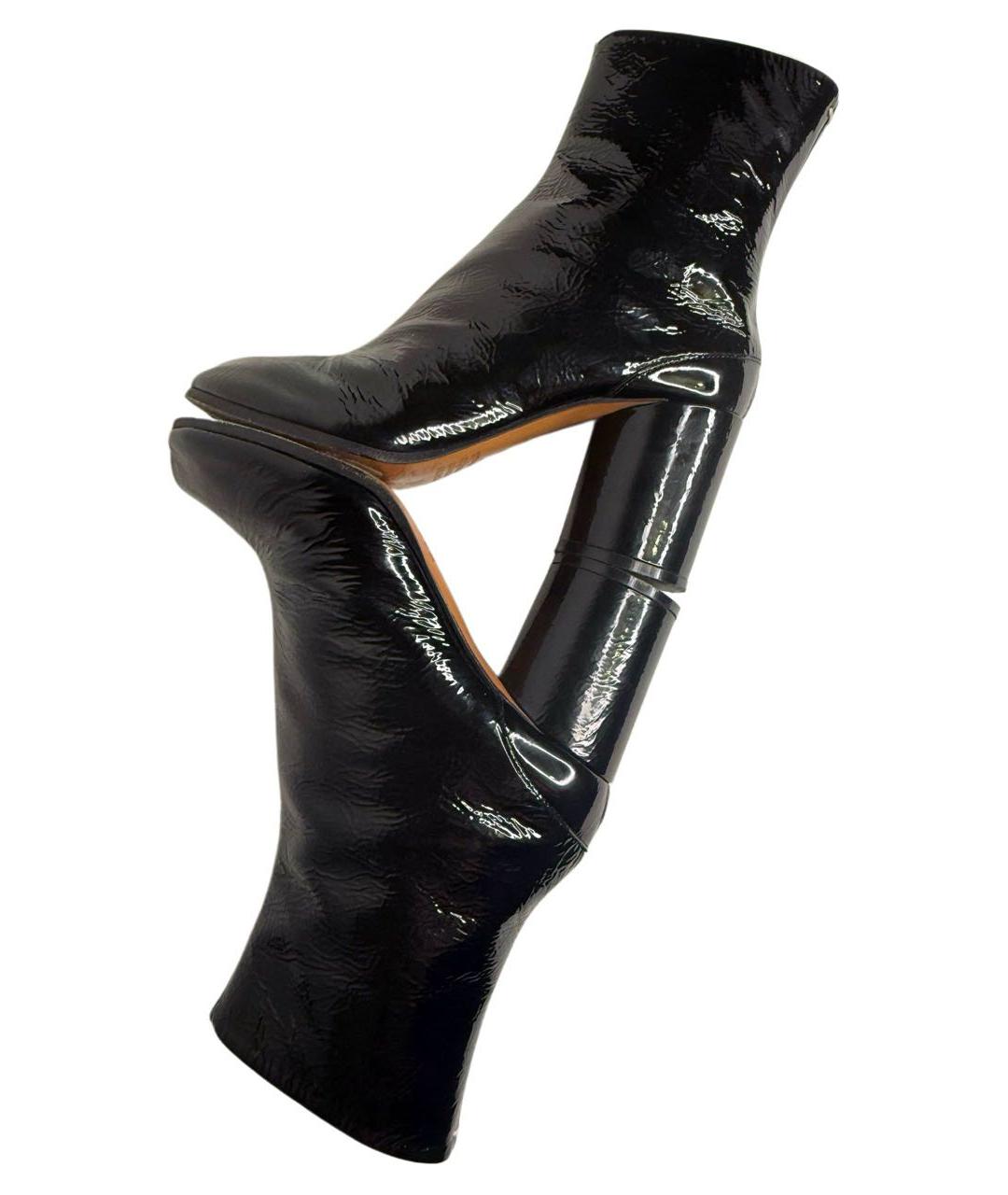 MAISON MARGIELA Черные ботильоны из лакированной кожи, фото 8