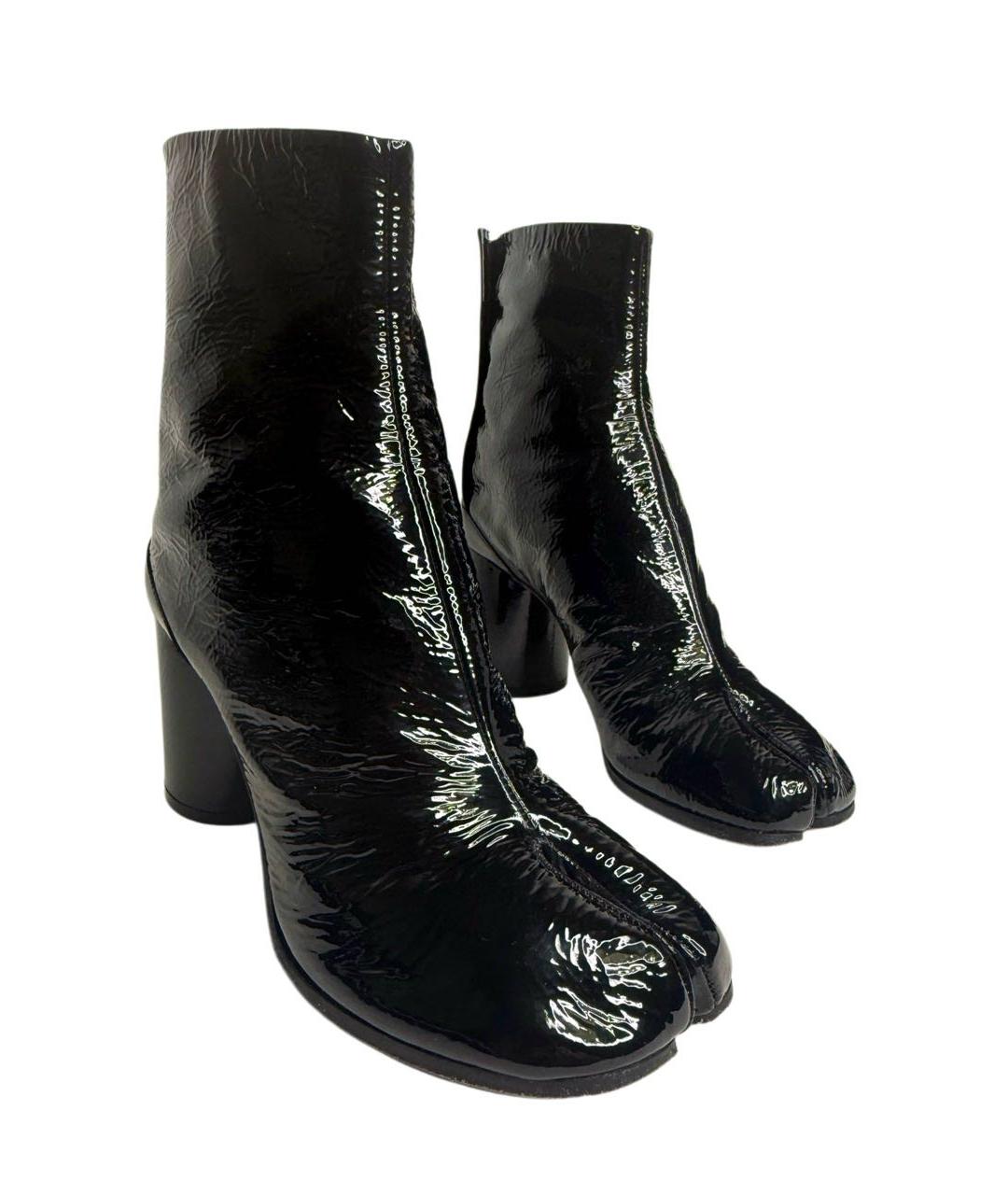 MAISON MARGIELA Черные ботильоны из лакированной кожи, фото 4