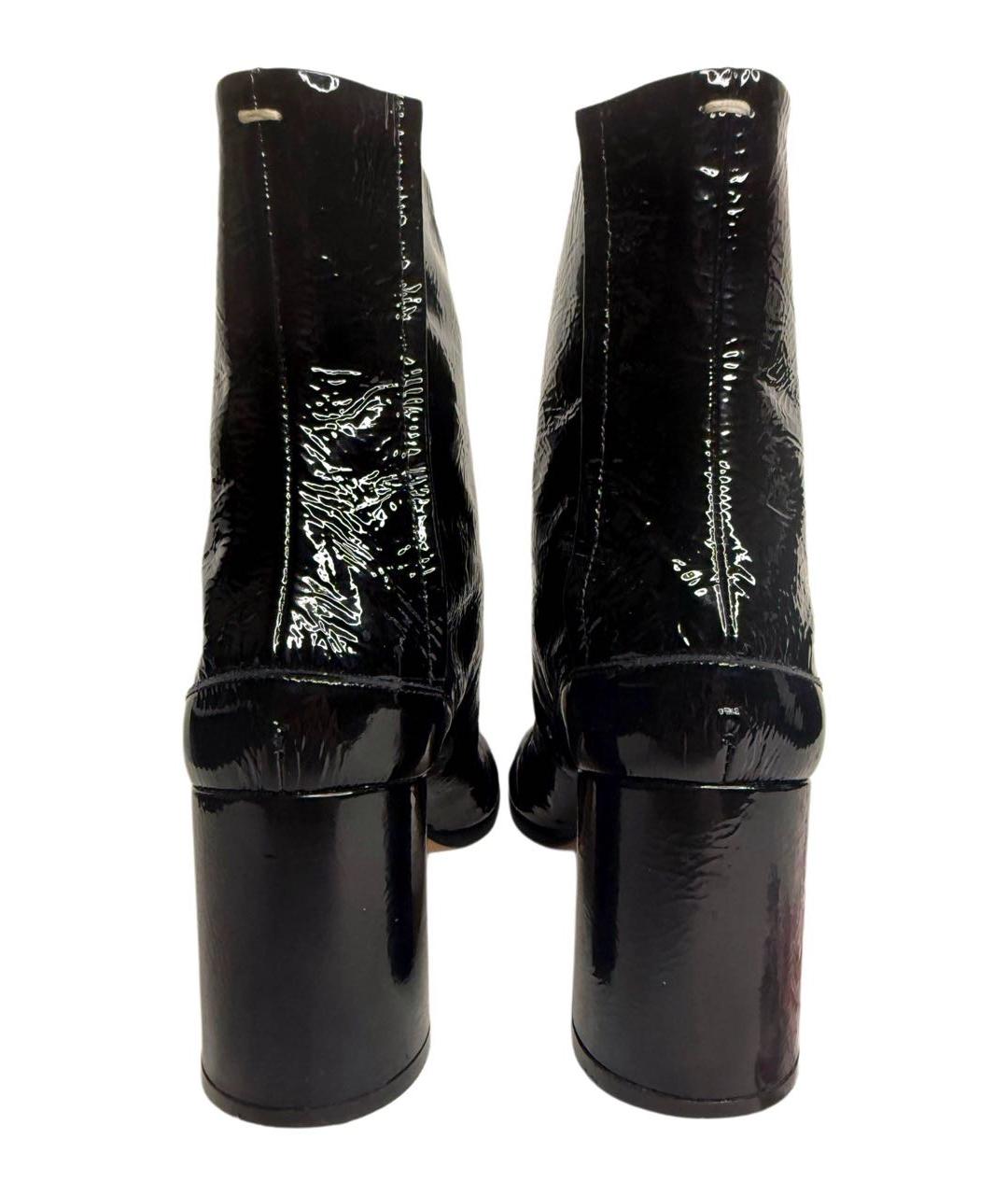 MAISON MARGIELA Черные ботильоны из лакированной кожи, фото 6