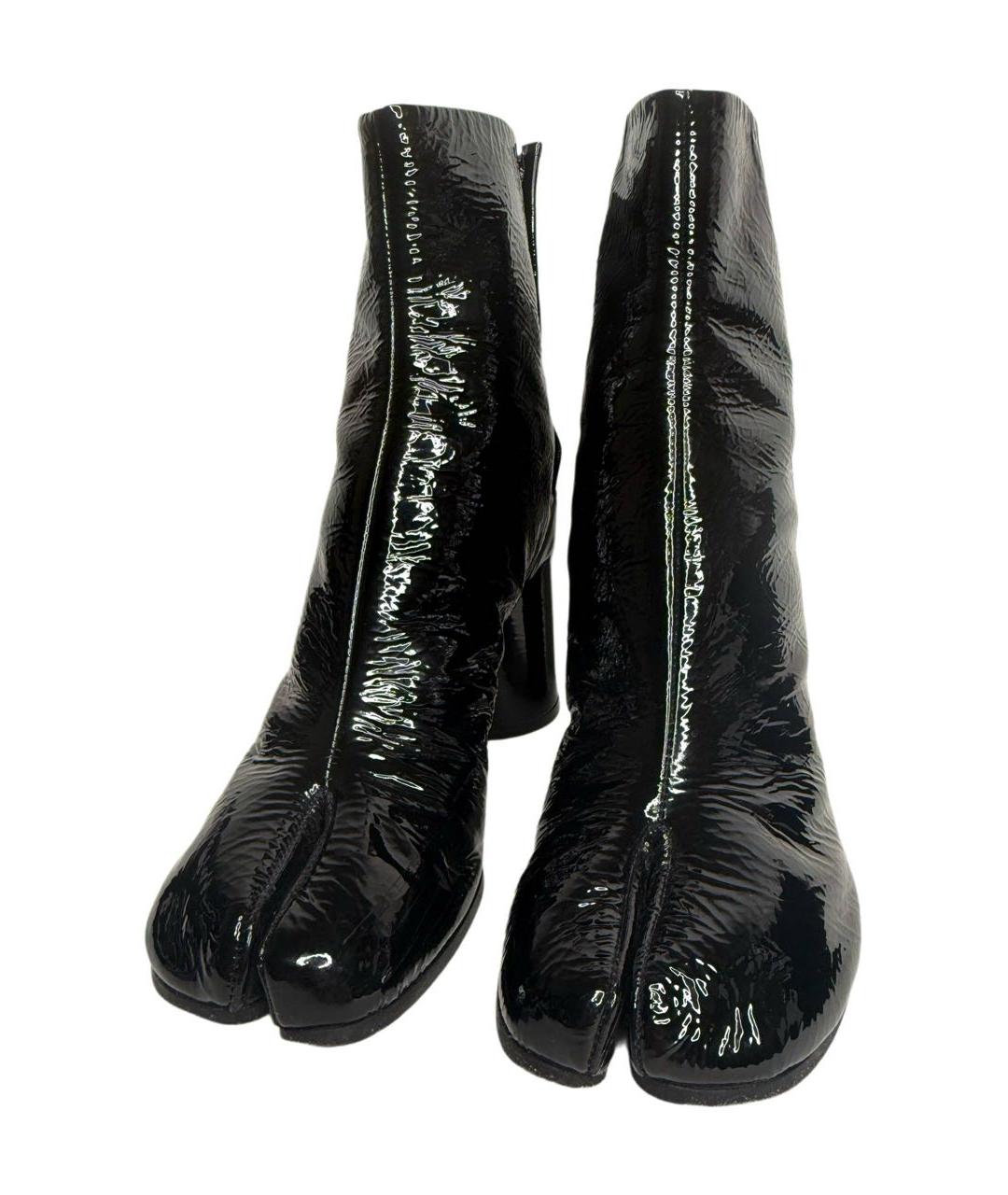 MAISON MARGIELA Черные ботильоны из лакированной кожи, фото 3