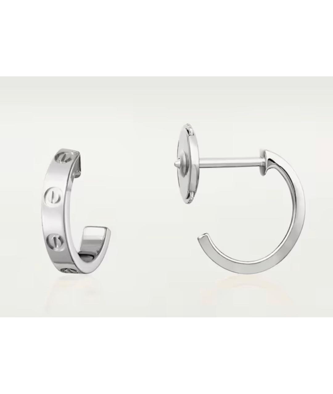 CARTIER Серебряные серьги из белого золота, фото 2