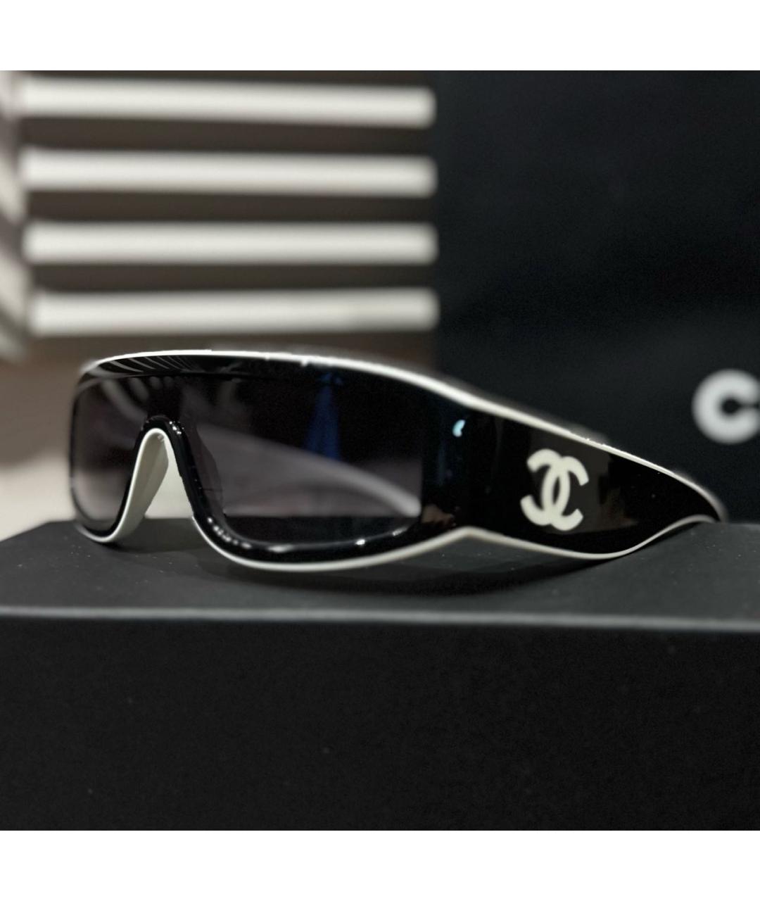 CHANEL Черные пластиковые солнцезащитные очки, фото 7