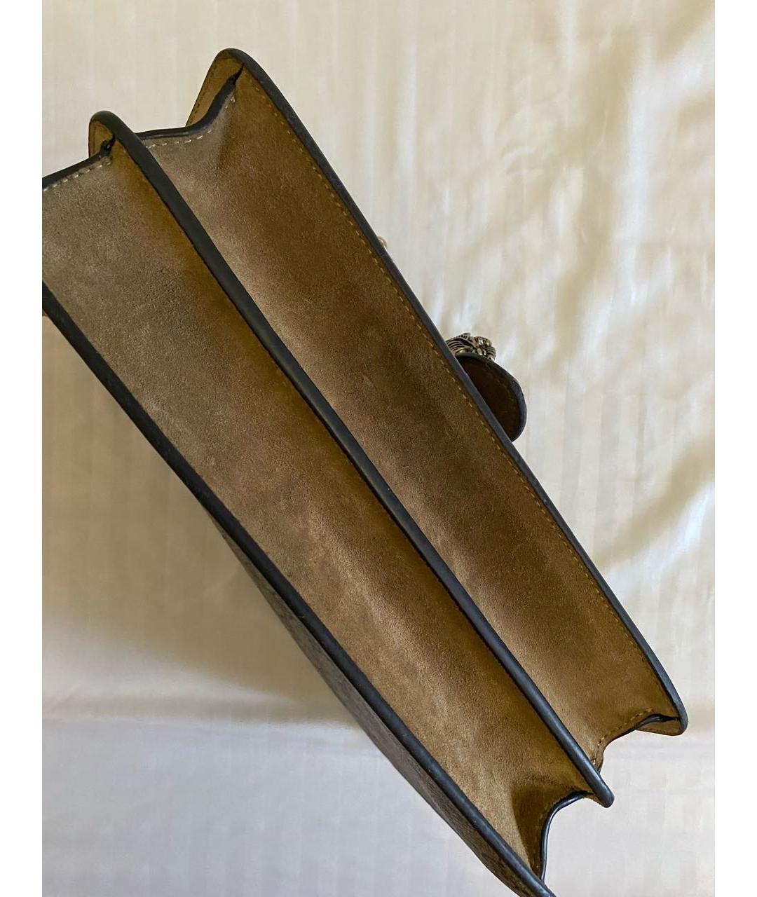 GUCCI Бежевая замшевая сумка через плечо, фото 2