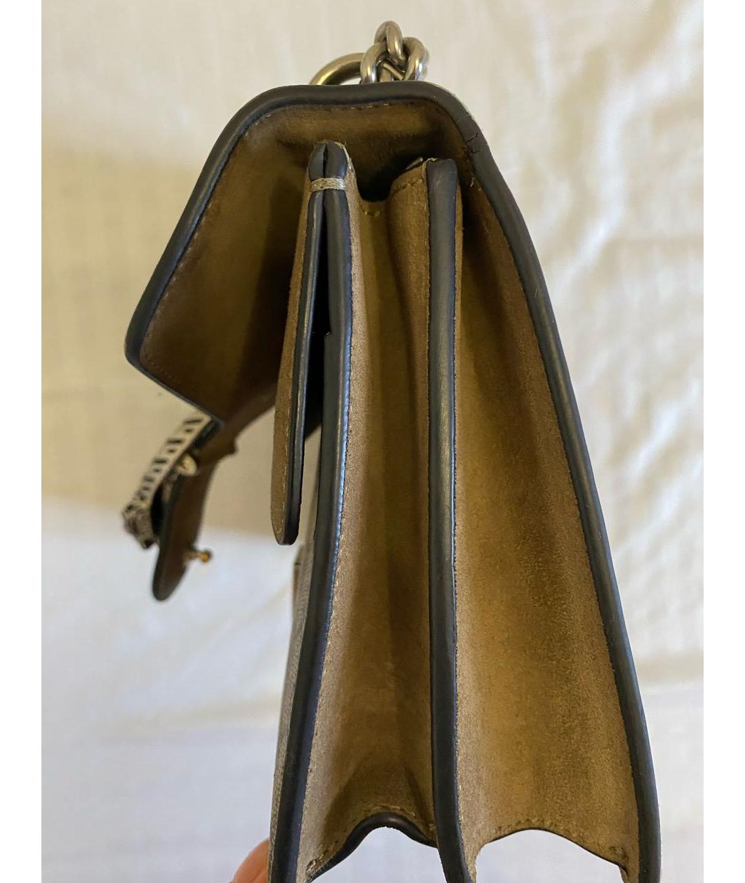 GUCCI Бежевая замшевая сумка через плечо, фото 6