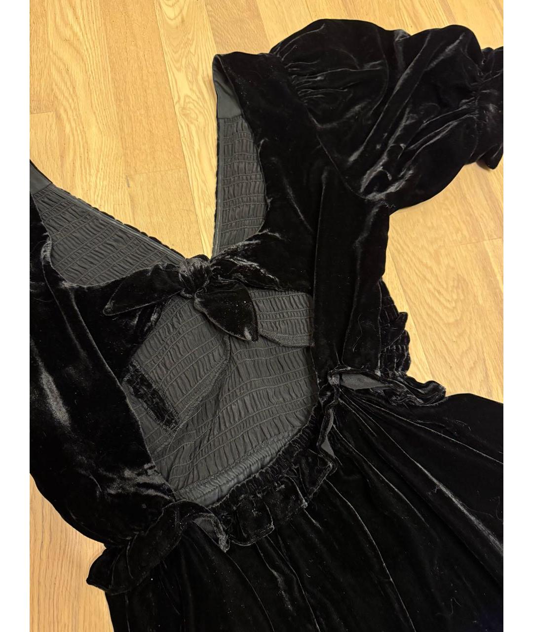 SEA NYC Черное бархатное вечернее платье, фото 4