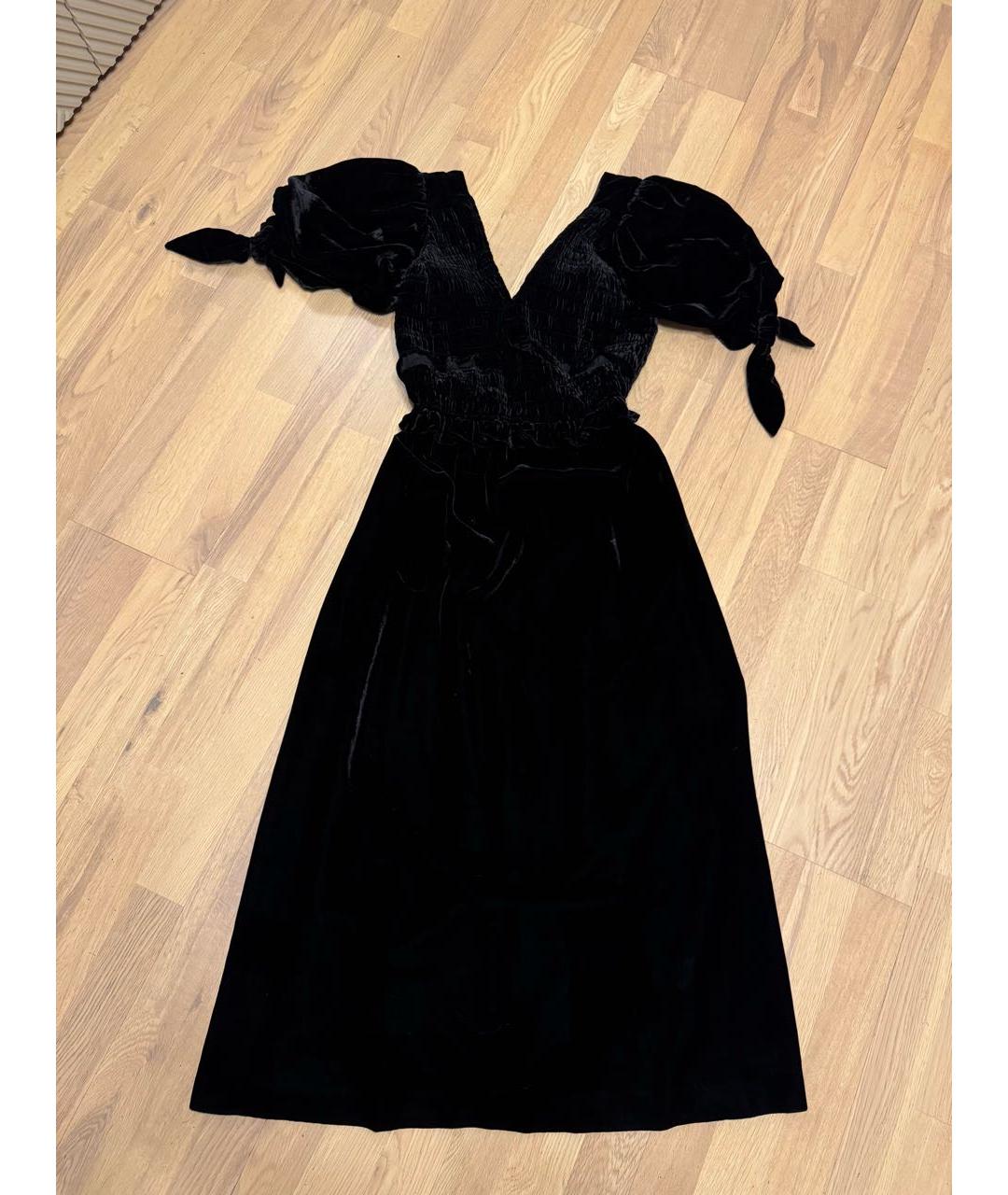 SEA NYC Черное бархатное вечернее платье, фото 7
